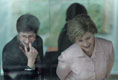 Laura Bush and Lisa Vershbow, left, wife of Alexander Vershbow, the U.S. Ambassador to Korea, look at exhibits at the Busan Museum Saturday, Nov. 19, 2005, in Busan, Korea.