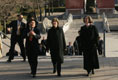 Mrs. Bush is joined by Mrs. Sarah Randt, wife of U.S. Ambassador to China Clark Randt, as they're taken on a tour Sunday, Nov. 20, 2005, of the Ming Tombs in Beijing.