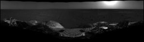 First Look at Spirit on Mars. This mosaic image taken by the navigation camera on the Mars Exploration Rover Spirit has been further processed, resulting in a significantly improved 360 degree panoramic view of the rover on the surface of Mars. Photo by NASA/JPL.