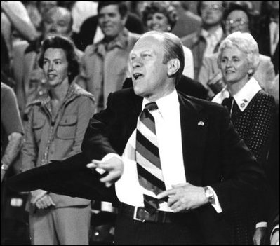 President Gerald Ford displayed exceptional baseball talent as a player on the congressional team during his tenure as a Michigan congressman. After throwing out the game's first pitch, President Ford witnessed Hall of Famer Hank Aaron's 714th home run, which tied Babe Ruth's legendary record.