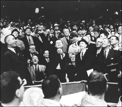 President John F. Kennedy was an avid baseball fan who was a hit with the crowd in 1961. He was known to have an aide who was nicknamed "Undersecretary of Baseball" because he kept the president apprised of scores and standings.