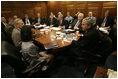 El Presidente George W. Bush se reune con el National Security Council el miércoles, 5 de julio de 2006, en la Casa Blanca para discutir el segundo informe de la Comisión para la Ayuda a una Cuba Libre. Foto por Eric Draper de la Casa Blanca. 