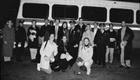 Fellows pose outside of the Patrol Borough Manhattan North Headquarters with Chief Nicholas Estavillo