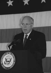 Vice President Dick Cheney discussed the importance of public service at the White House Fellows Alumni Luncheon