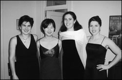 Fellows Mini Ghez, Katie Hong, Kathy Ward, and Lee McGoldrick before the Inaugural Ball.