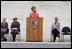 Laura Bush talks about America's national parks during a Junior Ranger campaign event at the Thomas Jefferson Memorial in Washington, D.C., April 21, 2005.