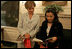 Laura Bush meets with 17-year-old Farah Ahmedi, author of the book, "The Story of My Life: An Afghan Girl on the Other Side of the Sky," in the Diplomatic Reception Room at the White House May 5, 2005. In her book, Farah, who now lives near Chicago, recounts her life in war-time Afghanistan.