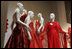 These "Fashion Week 2005" dresses are displayed as part of the "2005 First Ladies Red Dress Collection" exhibit, scheduled to run through May 30 at The John F. Kennedy Center for the Performing Arts.