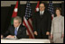 President George W. Bush and Mrs. Laura Bush, visit the Embassy of Jordan to sign a book of condolence, Thursday, Nov. 10, 2005 in Washington, in remembrance of those killed in the terrorist attacks, Wednesday, in Jordan.