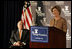 Laura Bush delivers remarks at the Heritage Foundation in New York Wednesday, Sept. 13, 2005.