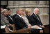 President George W. Bush, Laura Bush, Lynne Cheney and Vice President Cheney attend the National Day of Prayer and Remembrance Service at the Washington National Cathedral in Washington, D.C., Friday, Sept. 16, 2005.