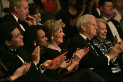 Laura Bush attends the National Book Festival Gala, an annual celebration of books and literature, at the Library of Congress in Washington, D.C., Friday, Sept. 23, 2005.