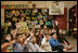 Mrs. Laura Bush sits with Mrs. Jessica Maes's second grade class at Bel Air Elementary School in Albuquerque, N.M., Monday, April 3, 2006, during a lesson called Protecting You/Protecting Me, to teach the prevention of substance and alcohol abuse. Protecting You/Protecting Me is a curriculum developed and supported by Mothers Against Drunk Driving, for children in grades 1-5, focusing on the effects of alcohol on the developing brain during the first 21 years of life.