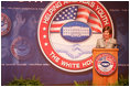 Mrs. Laura Bush speaks at the second regional Helping America's Youth Conference on Friday, August 4, 2006, in Denver, Colorado. This conference featured a panel exploring the unique challenges facing youth whose military parents are deployed.