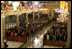 President George W. Bush and Laura Bush, center-front row, join hundreds of guests and parishioners Tuesday, Aug. 29, 2006, during a service at New Orleans' St. Louis Cathedral commemorating the first anniversary of Hurricane Katrina.