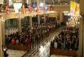 President George W. Bush and Laura Bush, center-front row, join hundreds of guests and parishioners Tuesday, Aug. 29, 2006, during a service at New Orleans' St. Louis Cathedral commemorating the first anniversary of Hurricane Katrina.