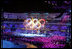 Fireworks in the design of the Olympic rings is a highlight moment during the 2006 Winter Olympics opening ceremony in Turin, Italy, Friday, Feb. 10, 2006.