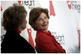 Laura Bush sits with Lois Ingland, a heart disease survivor, during an event at the Carolinas Medical Center Wednesday, Feb. 15, 2006, in Charlotte, NC. The four key risk factors of women with heart disease are smoking, obesity, high blood pressure, and high cholesterol.