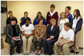 Laura Bush and U.S. Secretary of Education Margaret Spellings meet with staff and students Wednesday, Jan. 26, 2006 at the St. Bernard Unified School in Chalmette, La.