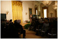 Laura Bush delivers remarks during the 2005 National Awards for Museum and Library Services Ceremony at the White House, Monday, January 30, 2006. The Institute of Museum and Library Services’ National Awards for Museum and Library Service honor outstanding museums and libraries that demonstrate an ongoing institutional commitment to public service. It is the nation’s highest honor for excellence in public service provided by these institutions.