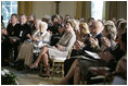 Laura Bush attends the announcement of the Smithsonian's Cooper-Hewitt National Design Awards for 2005 and 2006 in the East Room Monday, July 10, 2006. The design awards recognizes achievements in areas such as architecture, communications and landscape design.