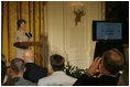 Laura Bush hosts the announcement of the Smithsonian's Cooper-Hewitt National Design Awards for 2005 and 2006 in the East Room Monday, July 10, 2006. The awards recognize achievements in areas such as architecture, communications and landscape design.