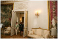 Mrs. Laura Bush and Mrs. Lyudmila Putina tour the Pavlovsk Palace in St. Petersburg, Russia, Saturday, July 15, 2006.