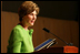 Mrs. Laura Bush delivers her remarks during the National Endowment for the Arts Big Read event Thursday, July 20, 2006, at the Library of Congress in Washington. The Big Read is a new program to encourage the reading of classic literature by young readers and adults.