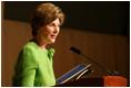 Mrs. Laura Bush delivers her remarks during the National Endowment for the Arts Big Read event Thursday, July 20, 2006, at the Library of Congress in Washington. The Big Read is a new program to encourage the reading of classic literature by young readers and adults.