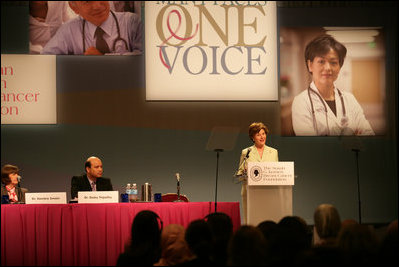 Members of the cast from the Tony award-winning musical Jersey Boys perform during a luncheon for Senate Spouses hosted by Mrs. Laura Bush in the East Room Monday, June 12, 2006.