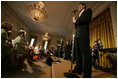 Members of the cast from the Tony award-winning musical Jersey Boys perform during a luncheon for Senate Spouses hosted by Mrs. Laura Bush in the East Room Monday, June 12, 2006.