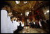 President George W. Bush and Mrs. Laura Bush listen to the Vienna Boys Choir at the National Library at Hofburg Palace in Vienna, June 21, 2006.