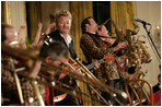 The Brian Stetzer Orchesta performs in the East Room of The White House during the Official Dinner with Prime Minister Junichiro Koizumi of Japan June 29, 2006.