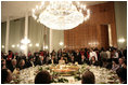 President George W. Bush and Mrs. Laura Bush attend the State Dinner in their honor with with the President of Paksitan, Saturday, March 4, 2006 in Islamabad, Pakistan.