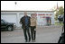 President George W. Bush speaks to the press after he and Laura Bush voted at the Crawford Fire Station in Crawford, Texas, Tuesday, Nov. 7, 2006. 