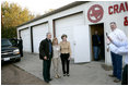 President George W. Bush and Laura Bush greet fellow voters after casting their ballots at the Crawford Fire Station in Crawford, Texas, Tuesday, Nov. 7, 2006. 