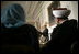 President George W. Bush addresses the Iftaar Dinner with Ambassadors and Muslim leaders in the State Dining Room of the White House, Monday, Oct. 16, 2006.