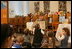 A little reader takes a closer look as Mrs. Laura Bush reads the children's book, "I Love You, Little One," by Nancy Tafuri during a visit to the Jenna Welch and Laura Bush Community Library in El Paso, Texas, Wednesday, Oct. 18, 2006. Since the library opened in 2003, the number of programs and attendance has tripled. Through the past year, the Library hosted 349 programs for more than 10,000 participants.