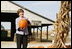 Mrs. Laura Bush picks out a pumpkin at Hackman's Farm Market and Green House Wednesday, October 25, 2006, in Columbus, Indiana.