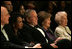 President George W. Bush and Laura Bush attend the 2006 National Book Festival Gala, an annual event of books and literature, Friday evening, Sept. 29, 2006 at the Library of Congress in Washington, D.C., joined by U.S. Secretary of State Condoleezza Rice, left.