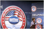 Laura Bush speaks at the Regional Conference On Helping America's Youth (HAY) at Tennessee State University, Nashville, Tenn., Thursday, April 12, 2007.