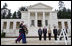 Mrs. Laura Bush participates in a wreath-laying ceremony at the Suresnes American Cemetery, an American cemetery for troops who gave their lives in World War I and World War II, near Paris Tuesday, Jan. 16, 2007.