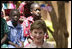 Mrs. Laura Bush visits with students and teachers at the Nelson Mandela Primary School Complex Friday, June 29, 2007, in Bamako, Mali. The United States is partnering with African nations in the Africa Education Initiative, a $600 million dollar investment that will provide 550,000 scholarships to African children and train more than 900,000 teachers by 2010.