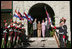 President George W. Bush and Mrs. Laura Bush meet President Tabare Vazquez of Uruguay and his wife, Maria Auxiliadora Delgado de Vazquez at the Main House, Estancia Anchorena, in Colonia, Uruguay, Saturday, March 10, 2007.