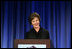 Mrs. Laura Bush addresses the National Park Foundation's Leadership Summit on Partnership and Philanthropy Inaugural Founders Award Dinner Monday, Oct. 15, 2007, in Austin, Texas. "Lady Bird Johnson wanted every American to experience the magic of our national parks. She made park preservation a priority of her husband's administration," said Mrs. Bush. "She championed the National Historic Preservation Act, which President Johnson signed 41 years ago today. The Act launched the first coordinated federal effort to safeguard our country's heritage, and has led to four decades of terrific preservation work throughout the United States." 