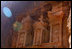 Mrs. Laura Bush tours the Treasury at Petra, a biblical city carved into stone, in southern Jordan Friday, Oct. 26, 2007. It is a UNESCO World Heritage Site and designated as one of the Seven New Wonders of the World in July 2007. A regional trading center, Petra prospered from the first century BCE until the first century AD, when it fell to the Romans in 106 AD.