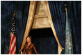 Mrs. Laura Bush is introduced at the National Book Festival Gala Performance Friday, Sept. 28, 2007, where she delivered remarks at the Library of Congress in Washington.