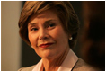 Mrs. Laura Bush discusses the serious global situation for women Wednesday, Dec. 10, 2008, at the Council on Foreign Relations in New York City. Mrs. Bush's visit was to highlight Human Rights Day and to deliver an opening statement on the 60th anniversary of the Universal Declaration of Human rights and discussed human rights of women.