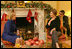 Mrs. Laura Bush meets Tuesday, Dec. 16, 2008, with Mrs. Ana Ligia Mixco Sol de Saca, wife of El Salvador's President Elias Antonio Saca, during Mrs. Saca's visit to the White House Residence.