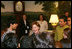 Mrs. Laura Bush speaks with members of the BrazilYouth Ambassadors group during their visit to the White House, Monday, Jan. 14, 2008. The organization promotes intercultural understanding among Brazilian and American youth.